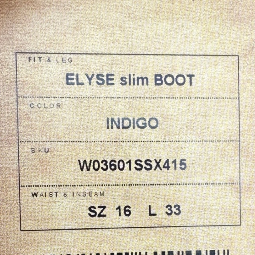 Silver Jeans Co Elyse Slim Boot Indigo Mid Rise Curvy Jeans SZ 16 L 33 NWT NEW - Picture 4 of 10